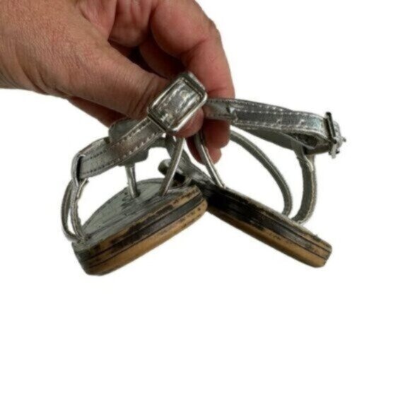 Sam Edelman | Silver & Gray Toddler Buckled Sandals Size 11 - Picture 6 of 7